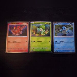 Pokemon SV 151 | Charmander, Bulbasaur, Squirtle Promos SVP046 SVP047 SVP048 Set